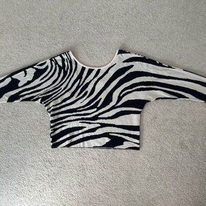 Anthropologie Daily Practice Zebra Lounge Top, XS